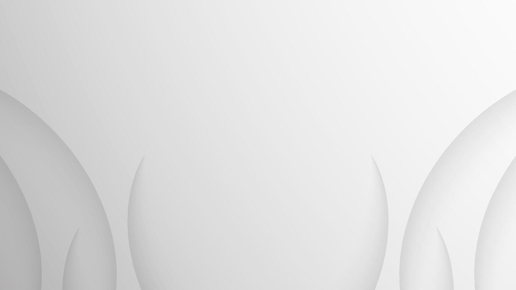 White gradient background with shadow curve. vector