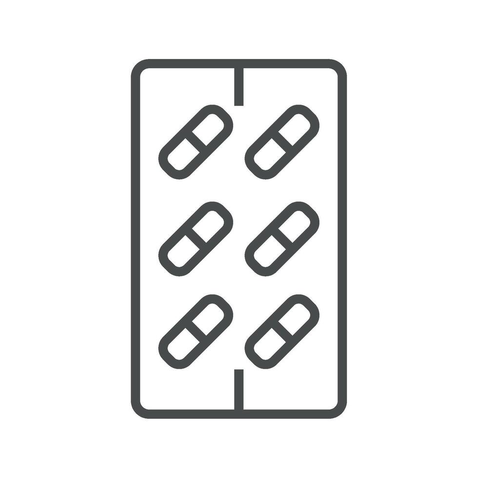 A tablet with pills in it vector