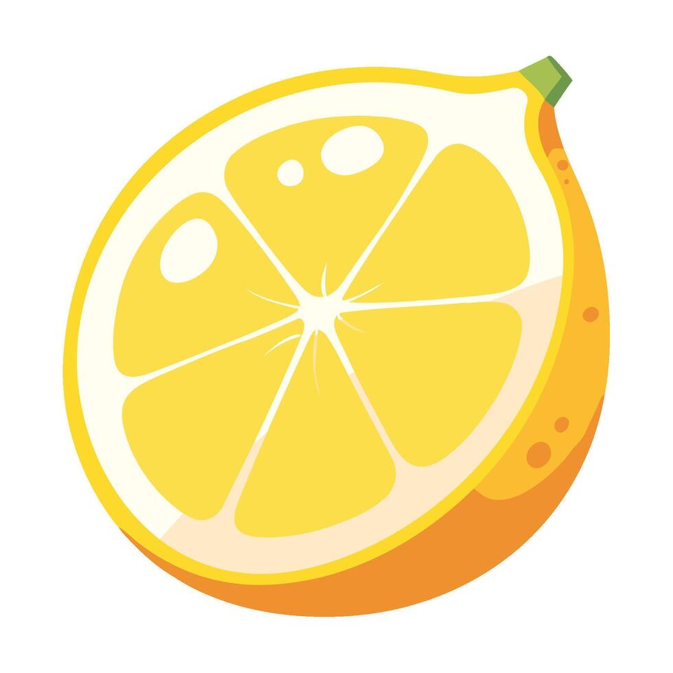 A lemon is shown on a white background vector