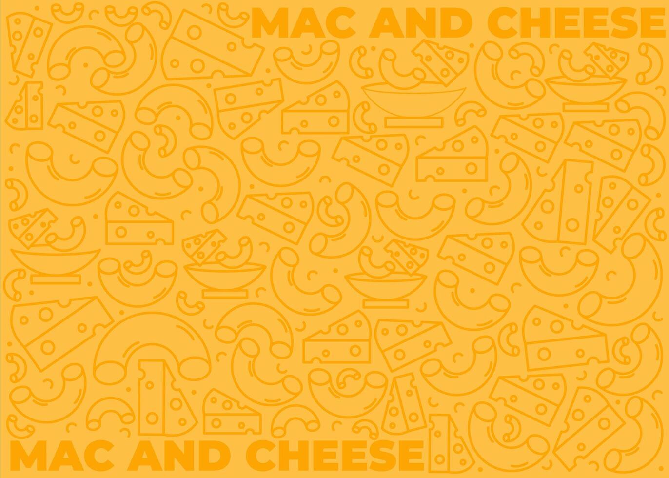 mac and cheese pattern vector