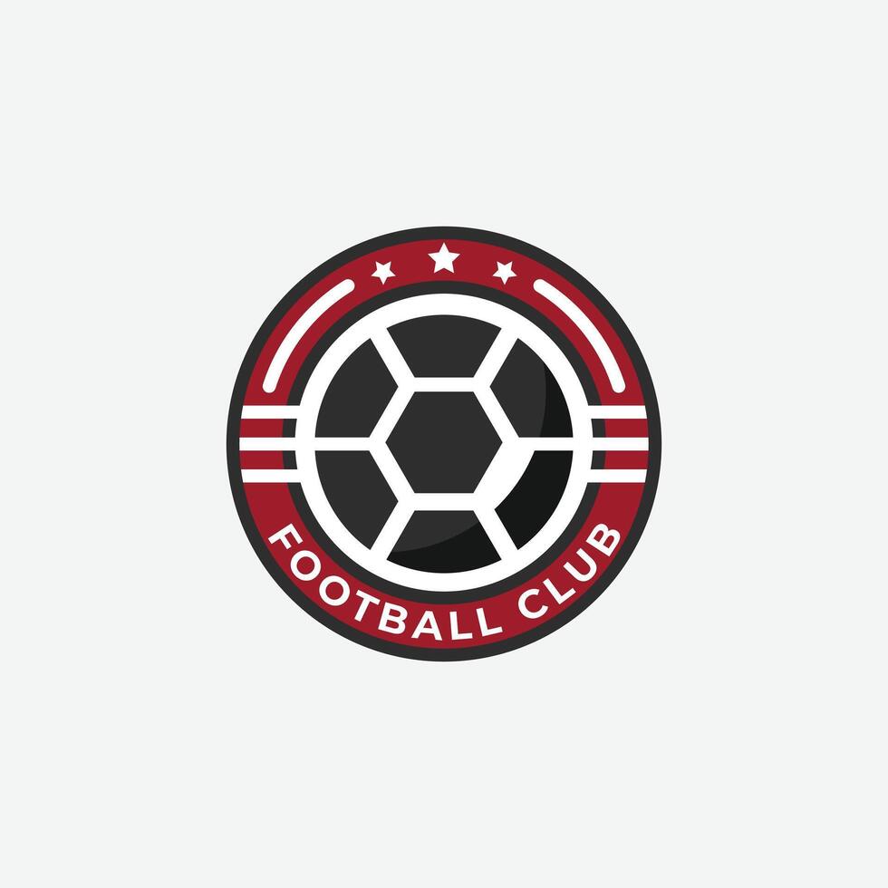 soccer ball logo and star icon design, football logo simple. vector