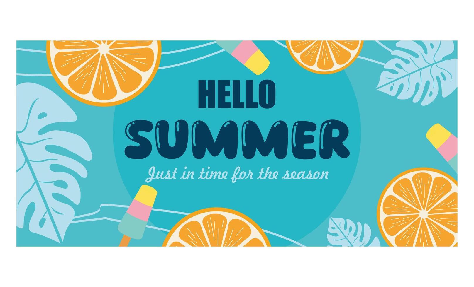 Colorful Summer background layout banners design. Flat modern illustration vector