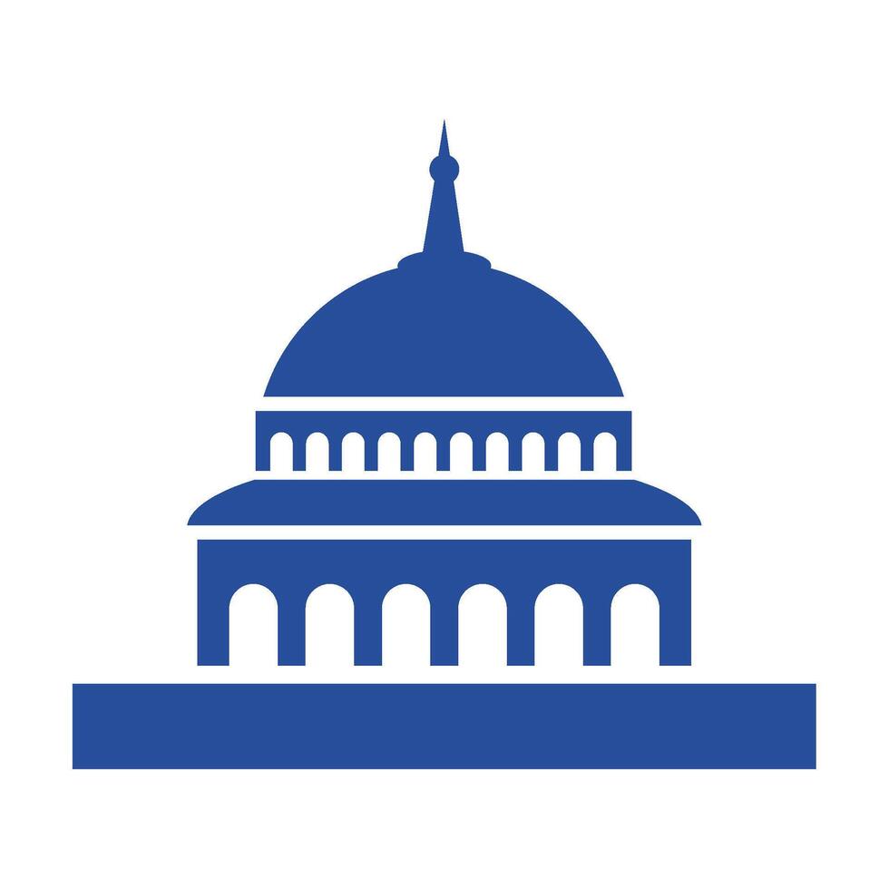 The united states capitol building icon vector
