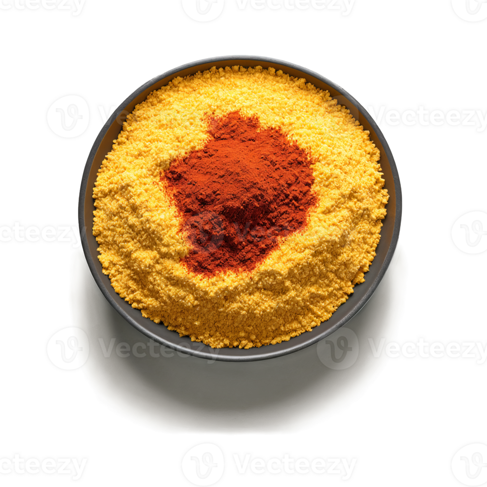Ground bison lean and flavorful with chili powder and cornmeal tumbling in a Southwestern cascade png