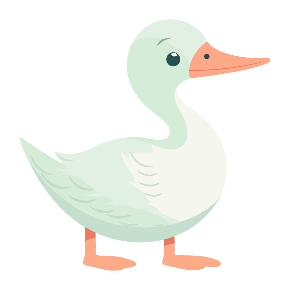 A cartoon duck standing on a white background vector
