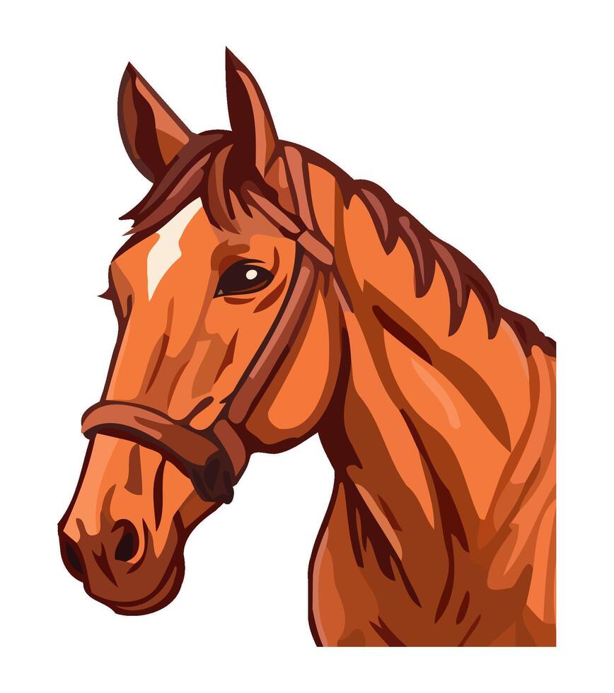 Horse head illustration vector