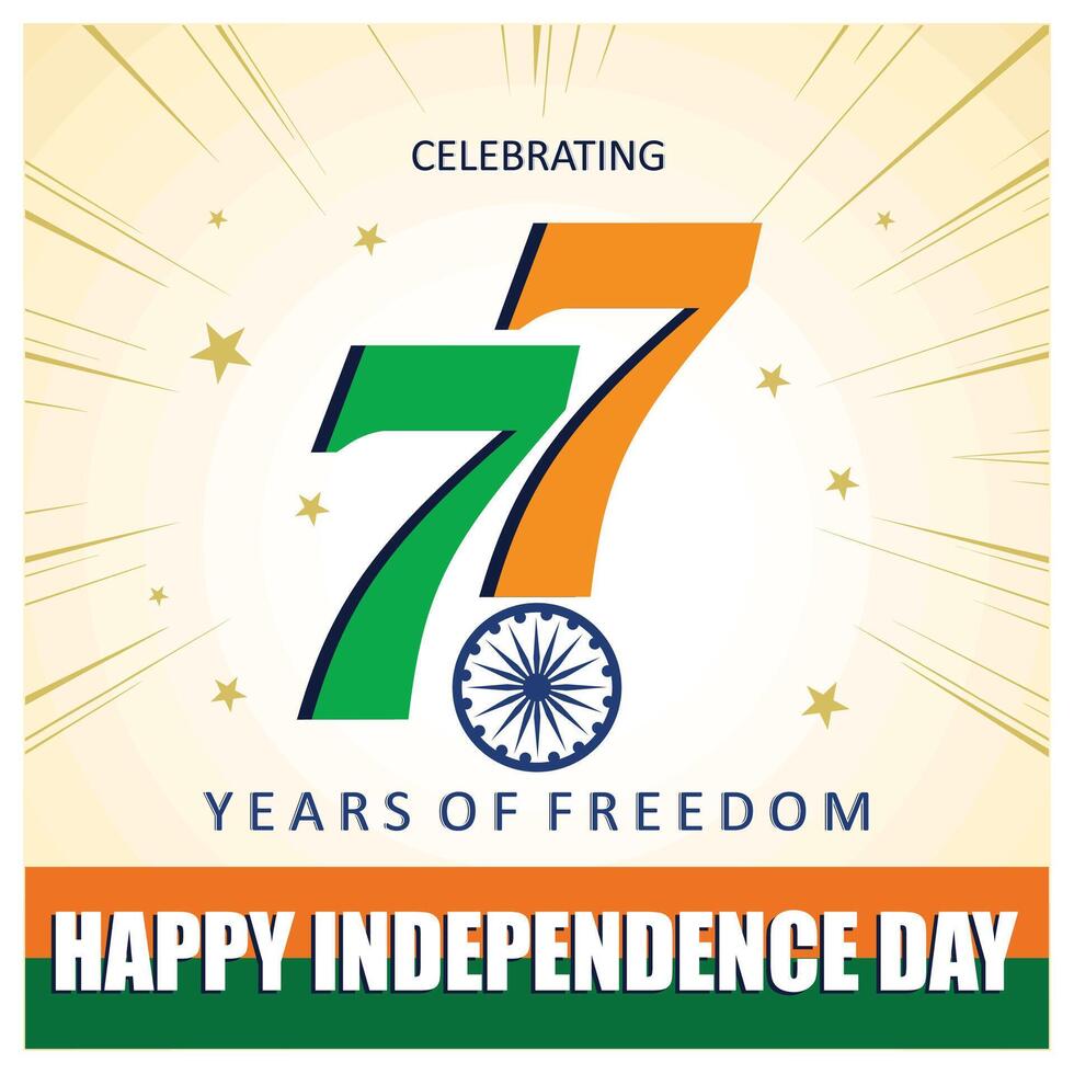 Happy Independence Day. Flat modern illustration vector
