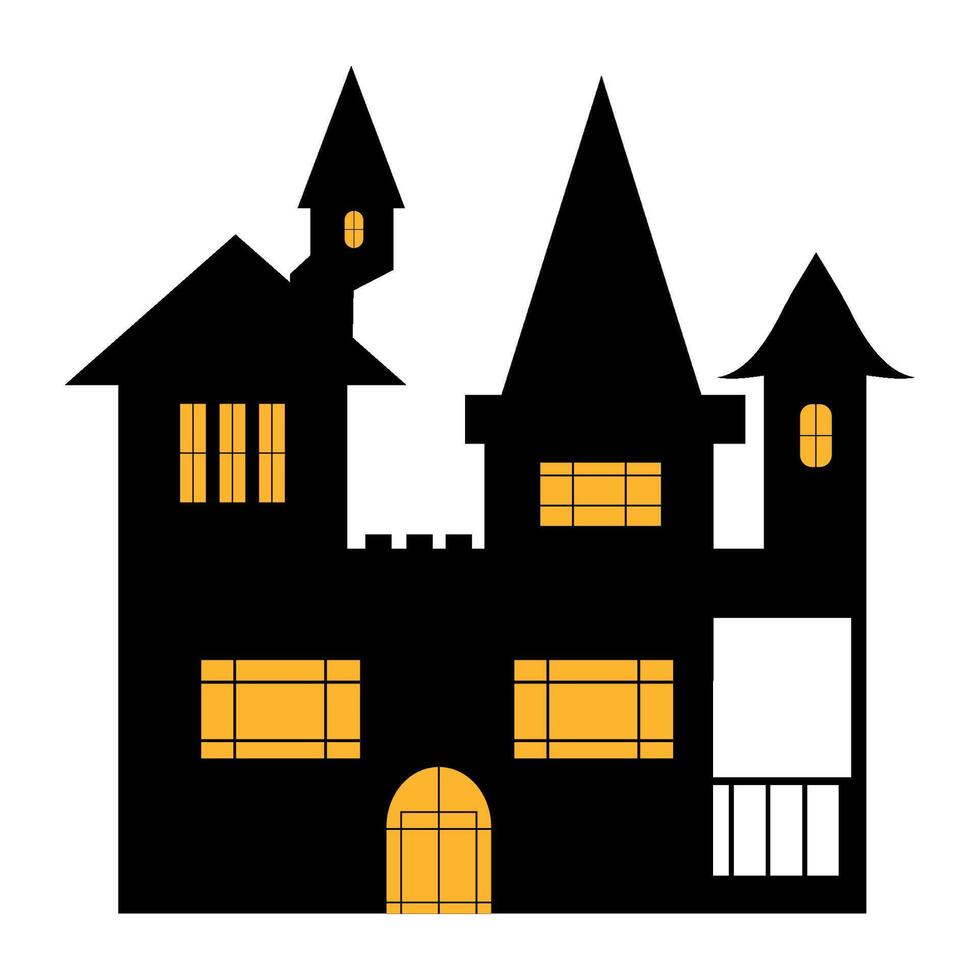 Halloween castle clipart vector