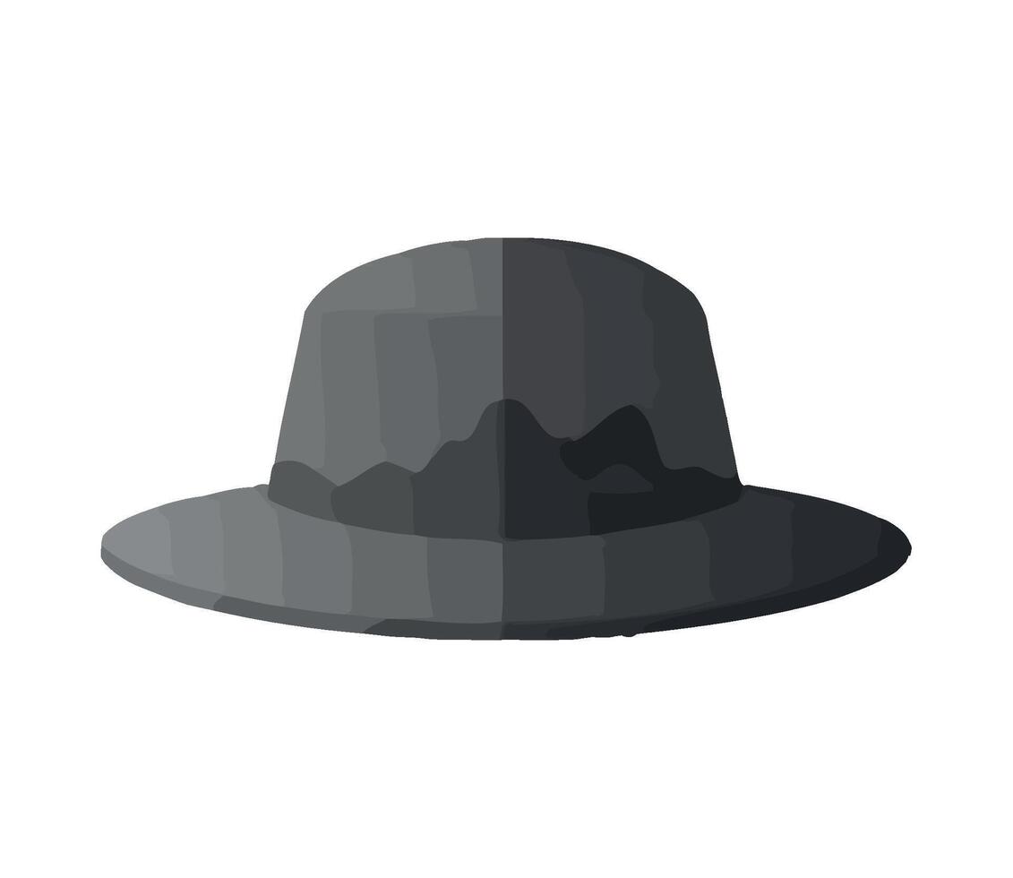 A hat is shown in a flat style vector