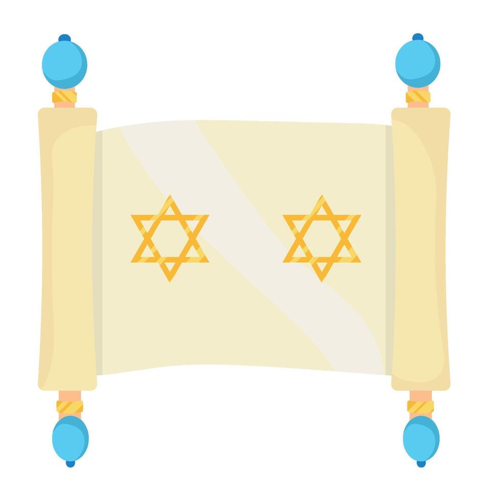 Jewish holy scroll with star of david price 1 credit usd 1 vector
