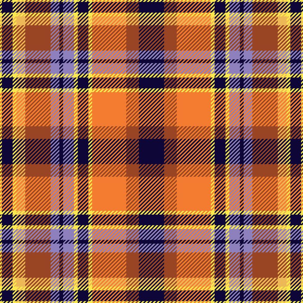 Tartan plaid check pattern texture. Seamless pattern. Fall Halloween design. Perfect for textile or print design. vector