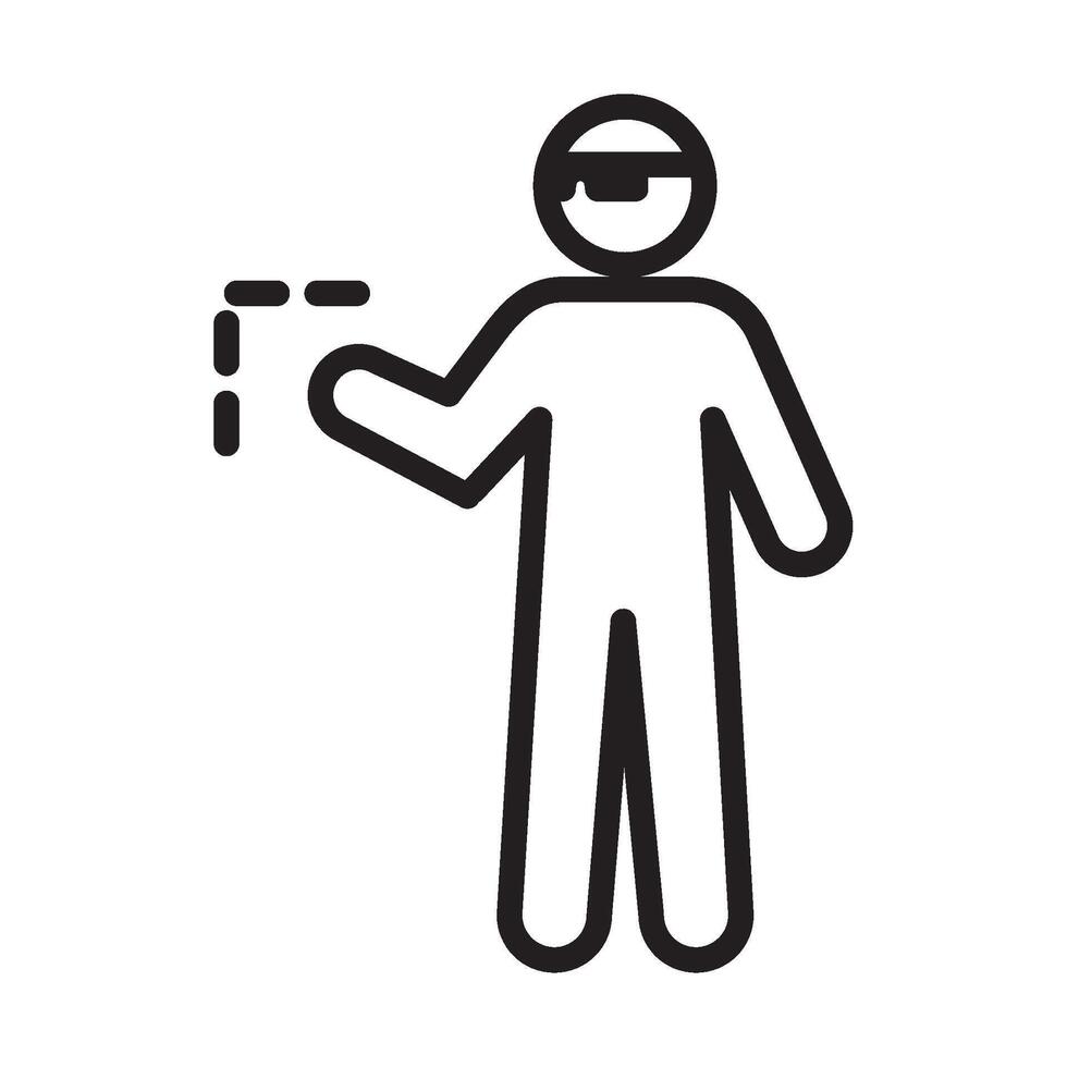 A man in a suit pointing to a line vector