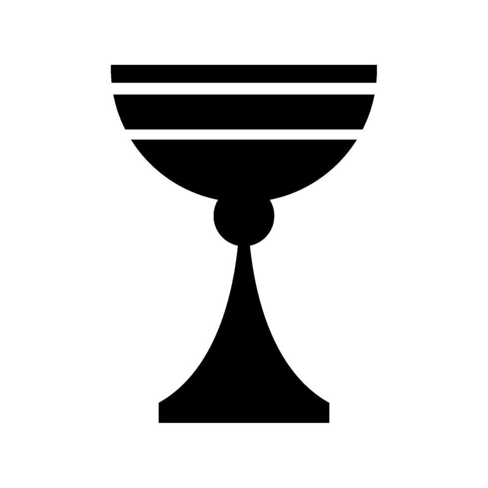 A black and white illustration of a chalice vector