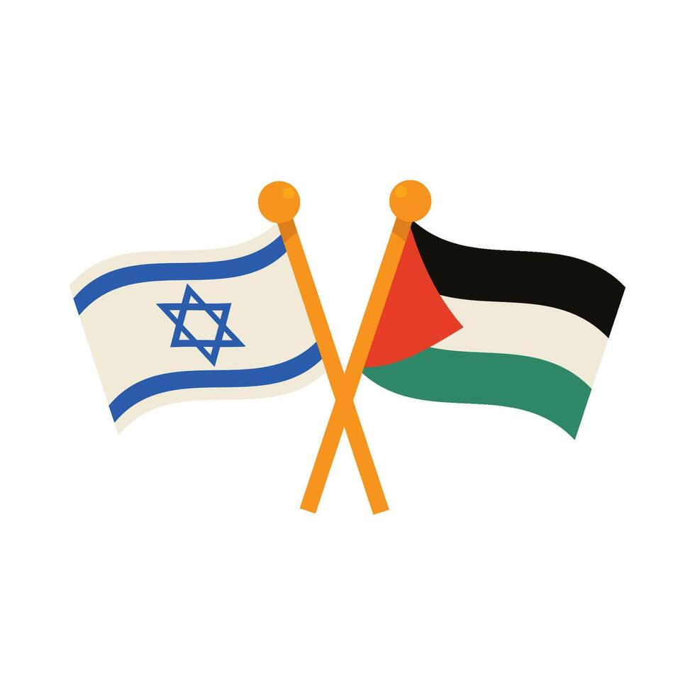 Israel and palestine flag, israeli and palestinian flags, israeli vector