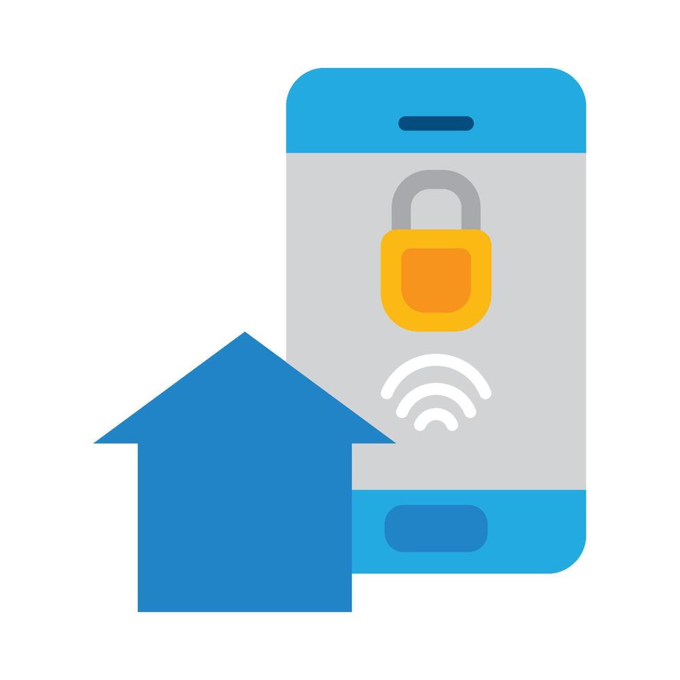 Smart home security with google home vector