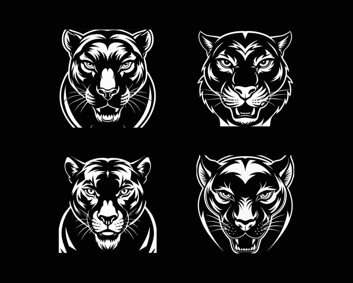 panther minimalist silhouette. ai vector