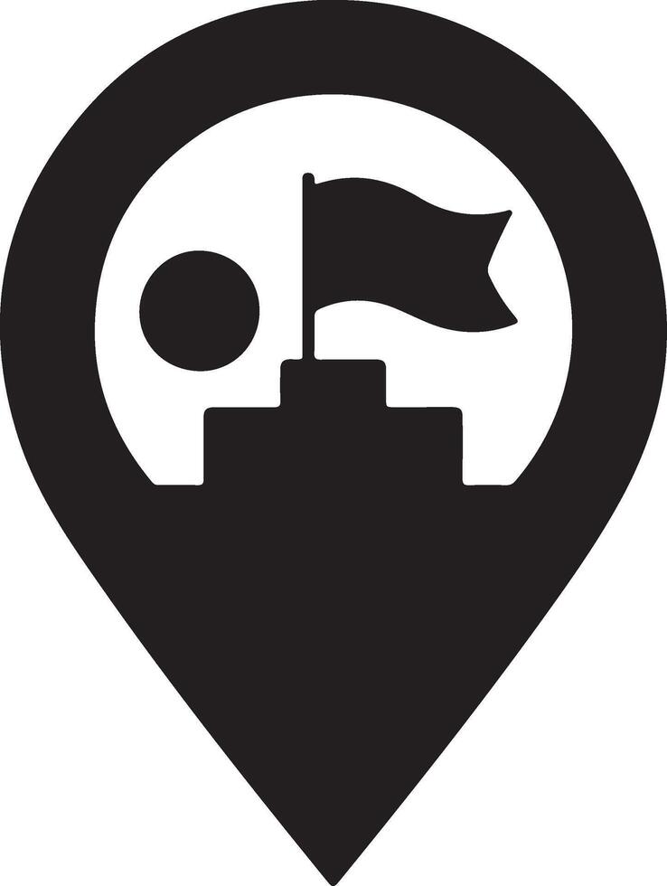 Location icon silhouette art illustration vector