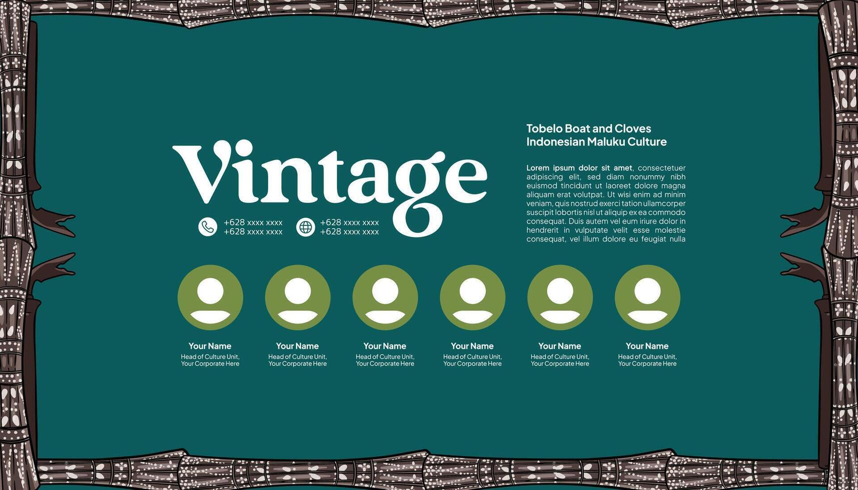 Layout idea with Indonesian Maluku culture vector