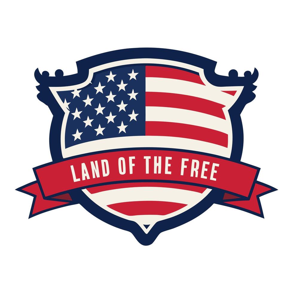 An American Flag Badge Logo vector