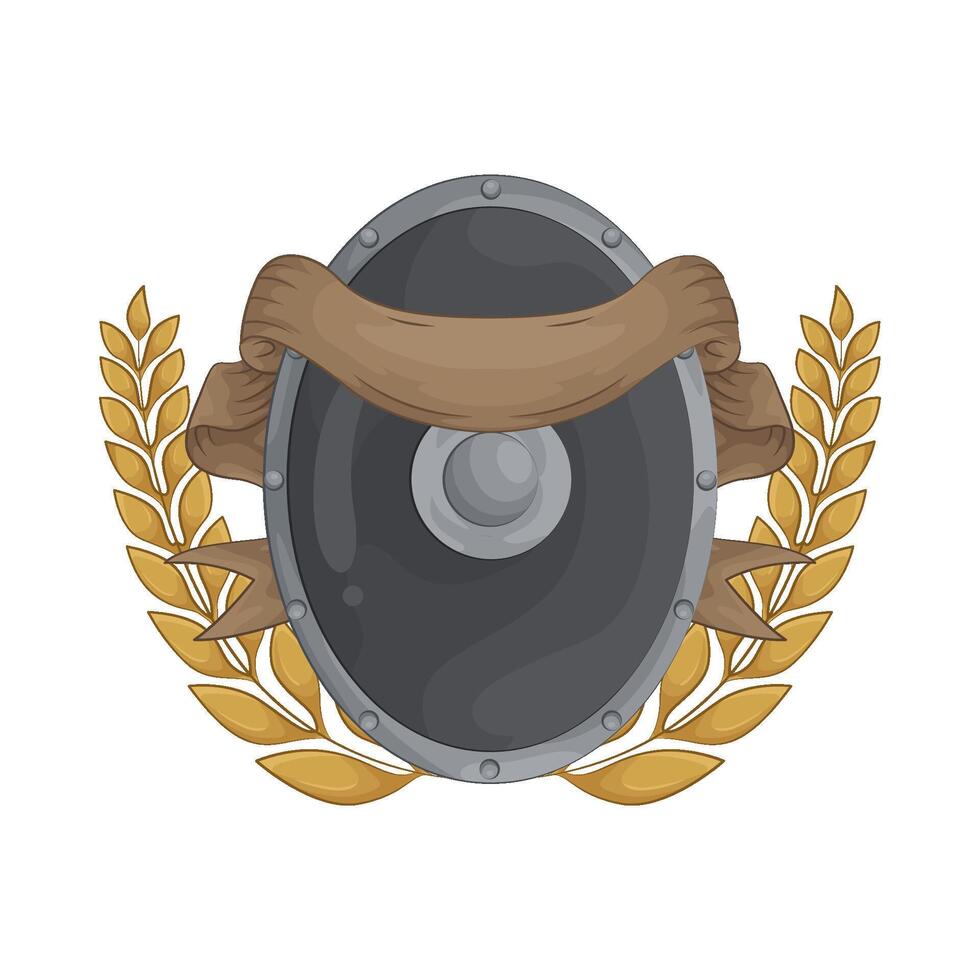 illustration of Heroic Shield and Ribbon vector