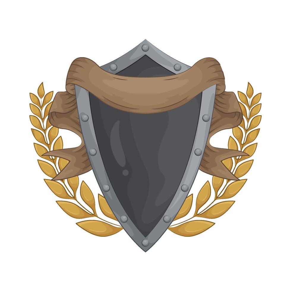 Heroic Shield and Ribbon vector