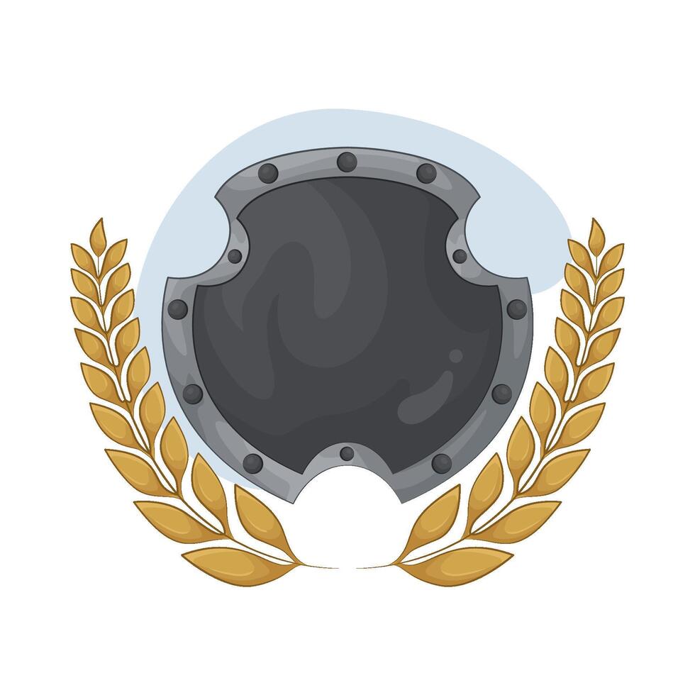 illustration of Shield with Laurel Wreath vector