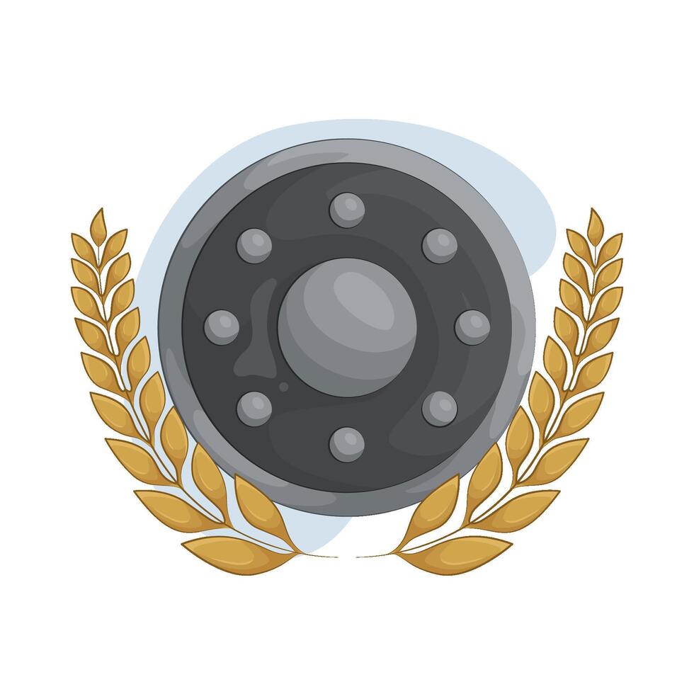 illustration of Royal Shield and Laurel vector