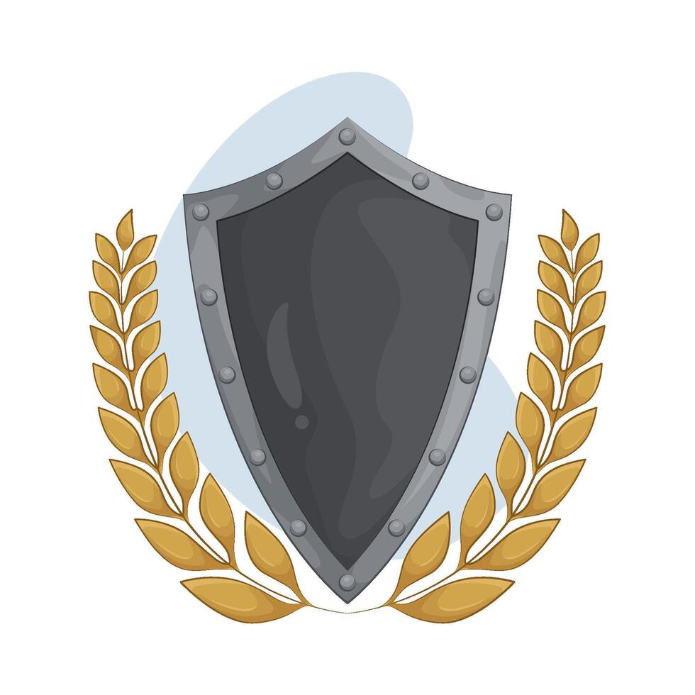 Royal Shield and Laurel illustration vector