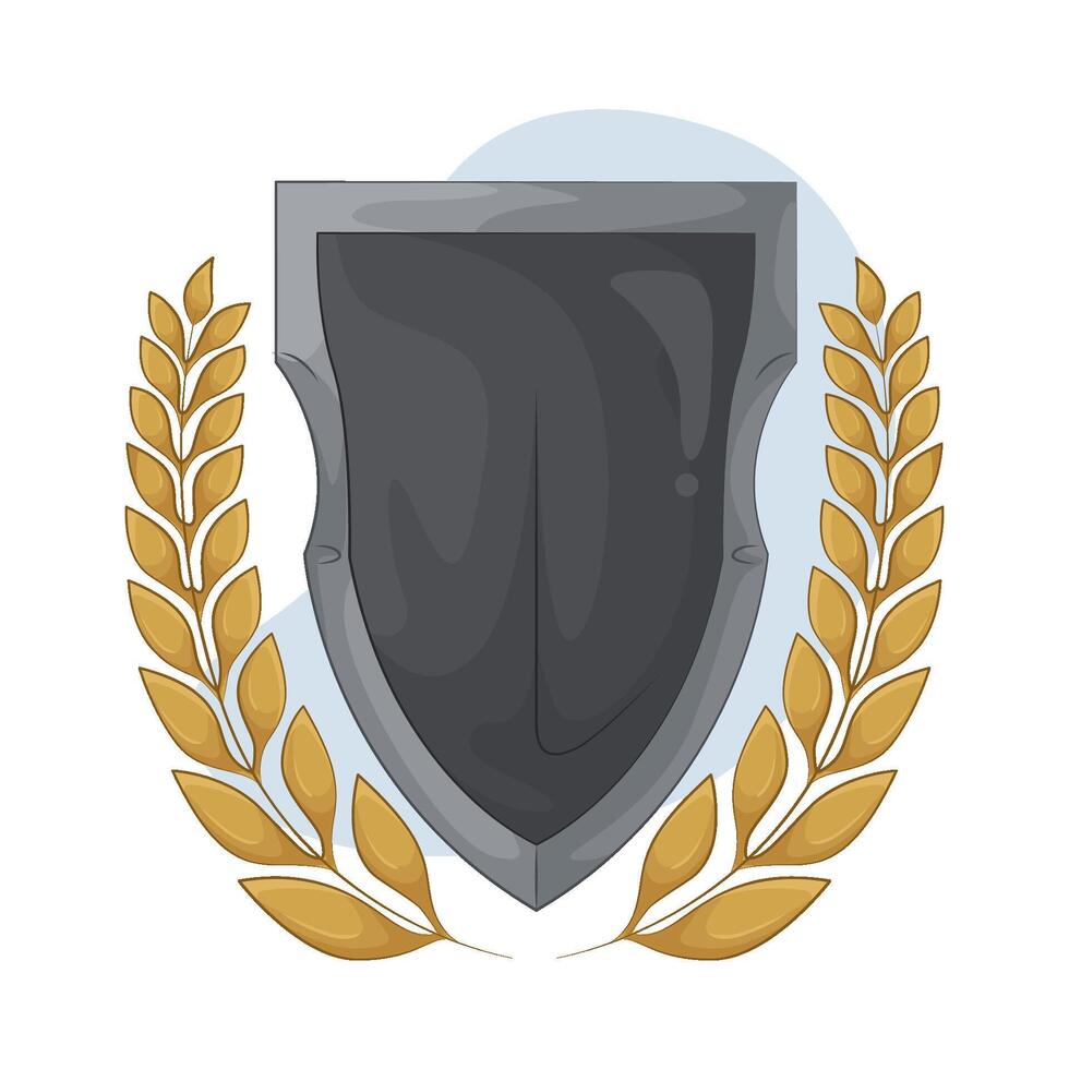 Laurel and Shield Design illustration vector