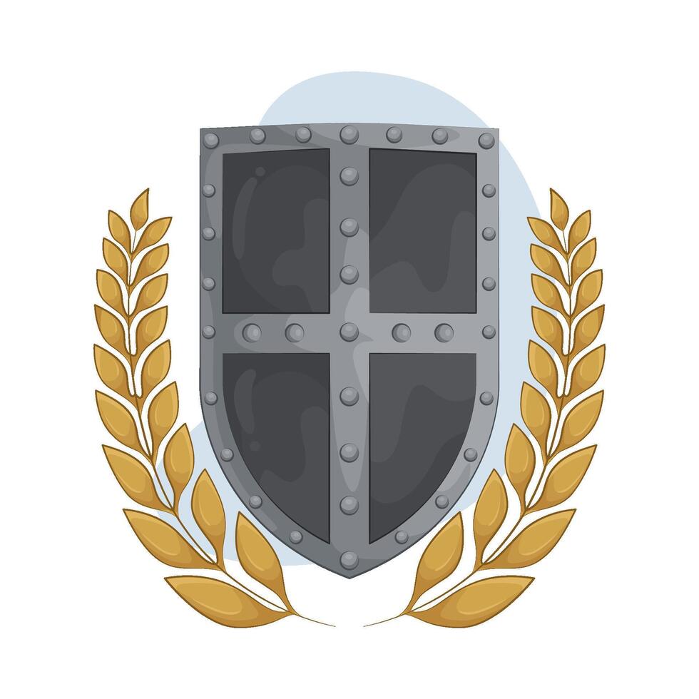 Shield with Triumphant Laurel vector