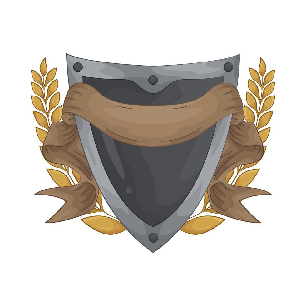 Ribbon Adorning the Shield vector