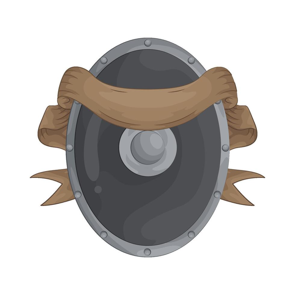 Bold Shield and Ribbon illustration vector
