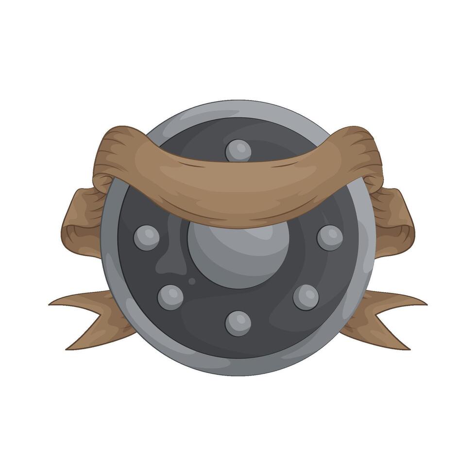 illustration of Bold Shield and Ribbon vector