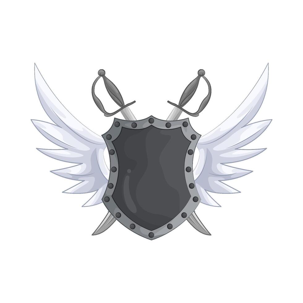 Ancient Shield and Sword illustration vector