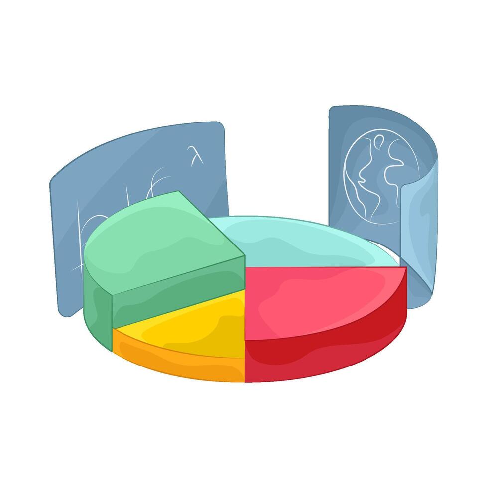 Pie Chart with Colors illustration vector