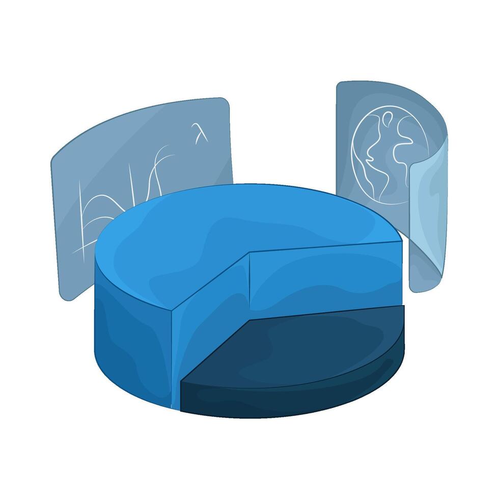 Pie Chart Parts Clear vector
