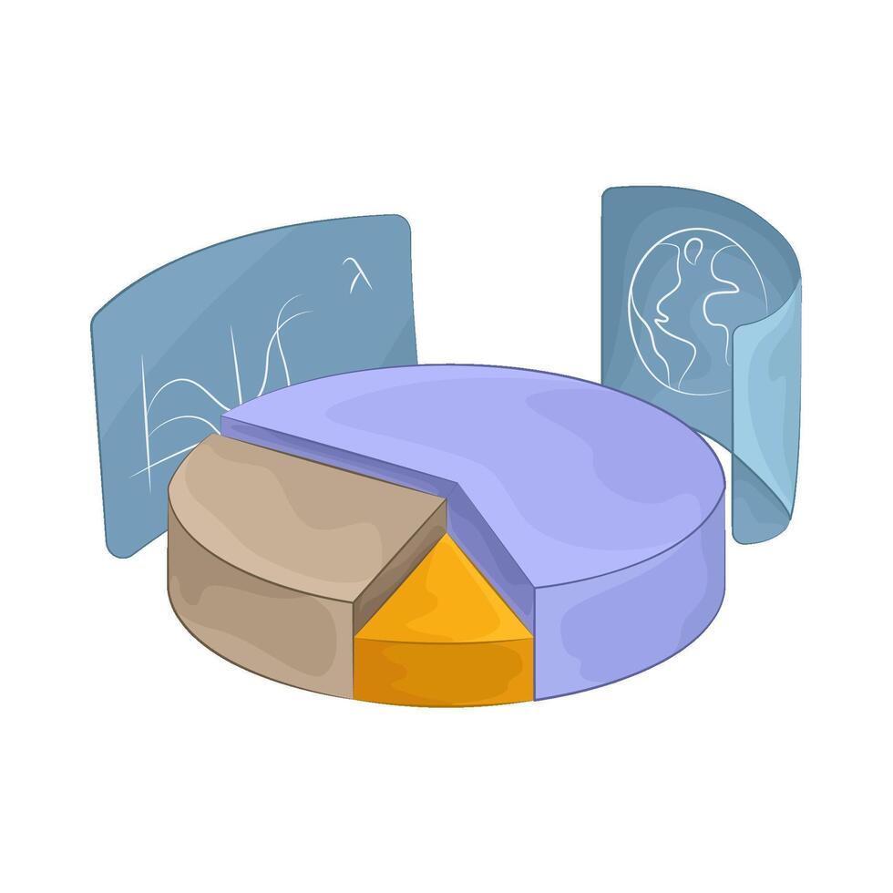 Percentage Distribution Pie Chart vector