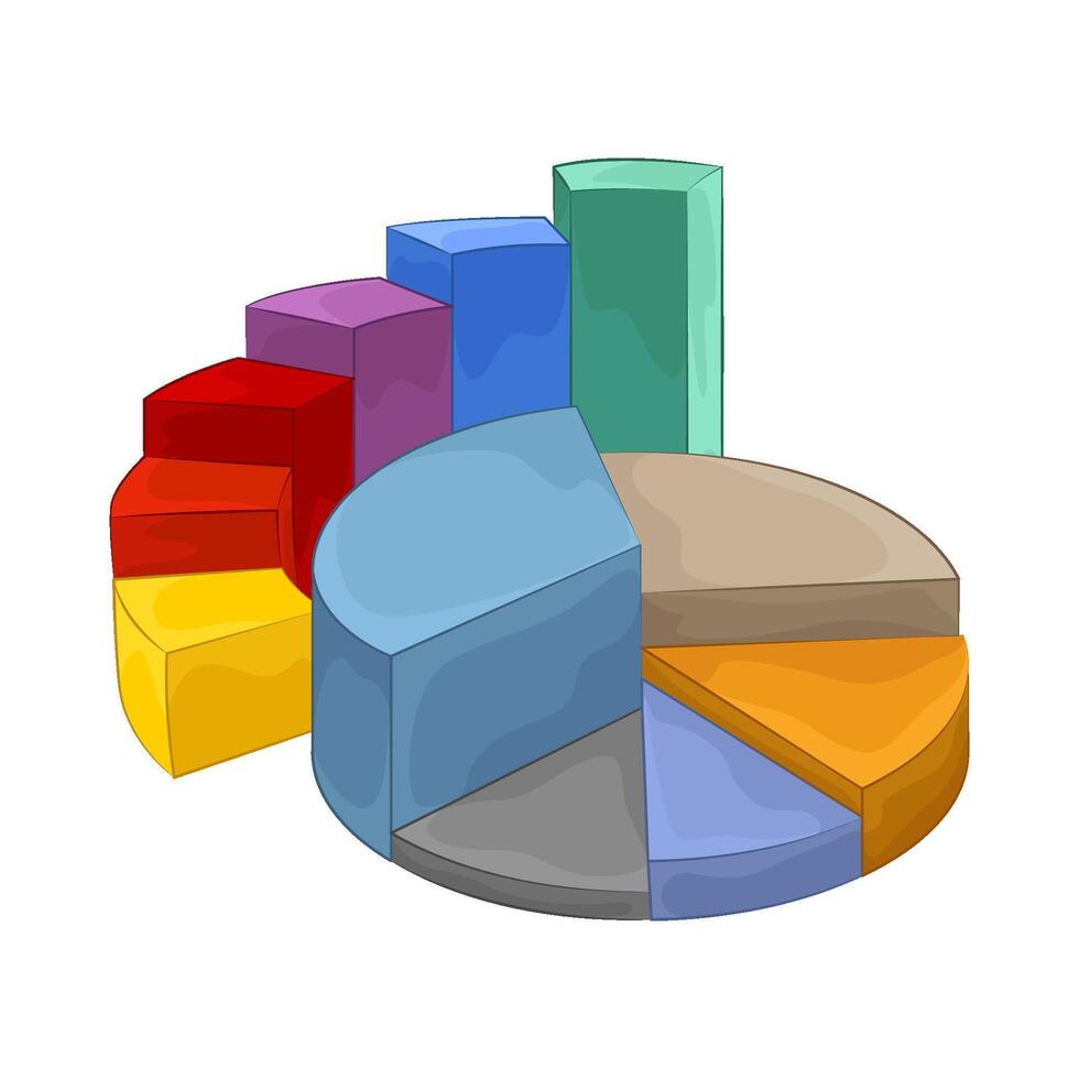 illustration of Percentage Distribution Pie Chart vector