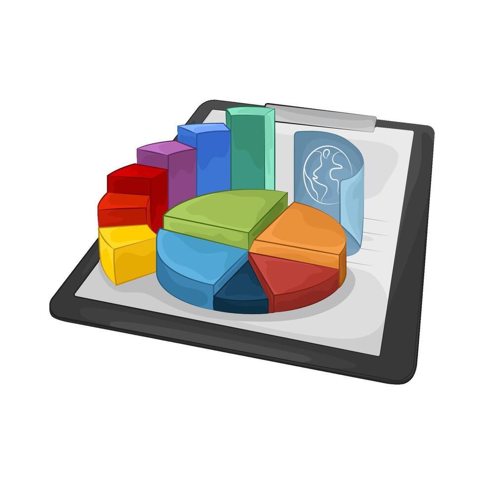 Pie Chart Data Visualization illustration vector