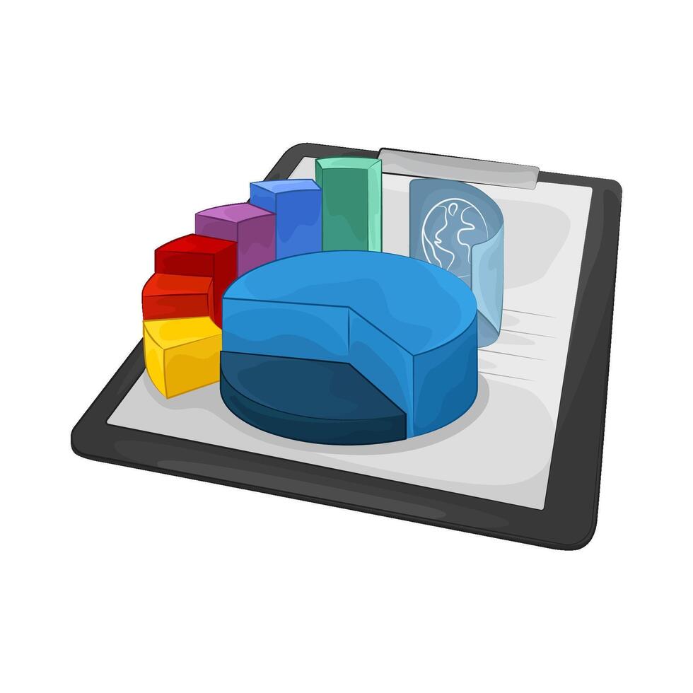 Pie Chart Showing Proportions illustration vector