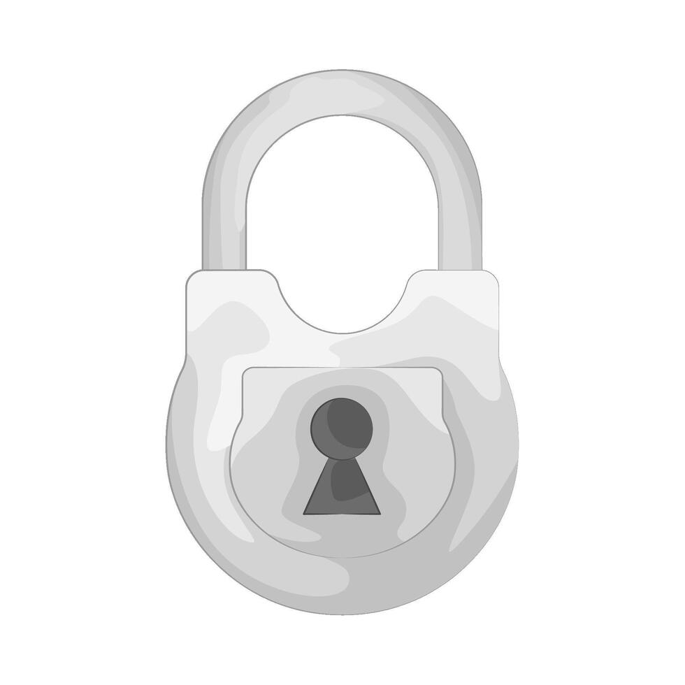 Sturdy Iron Padlock vector