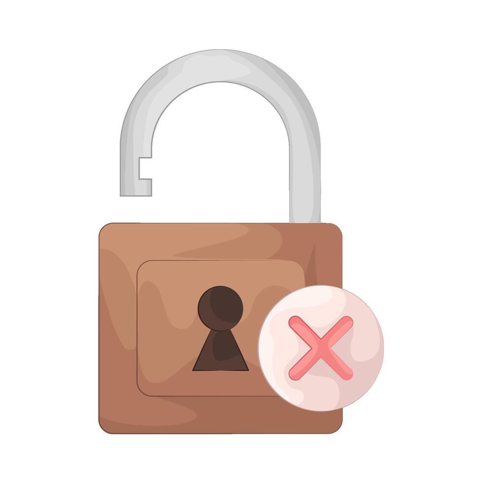 illustration of unlock vector