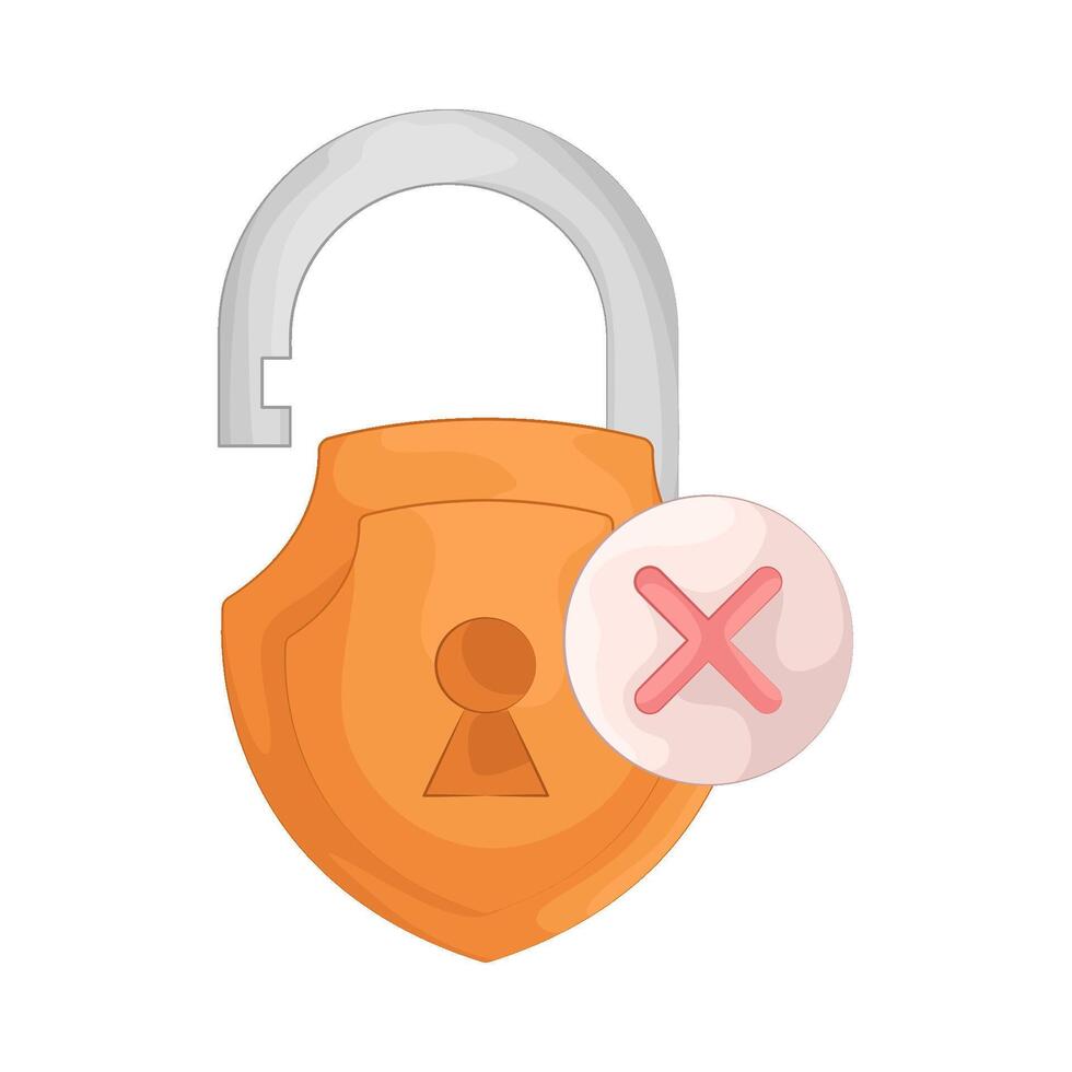 Secret Padlock Key vector