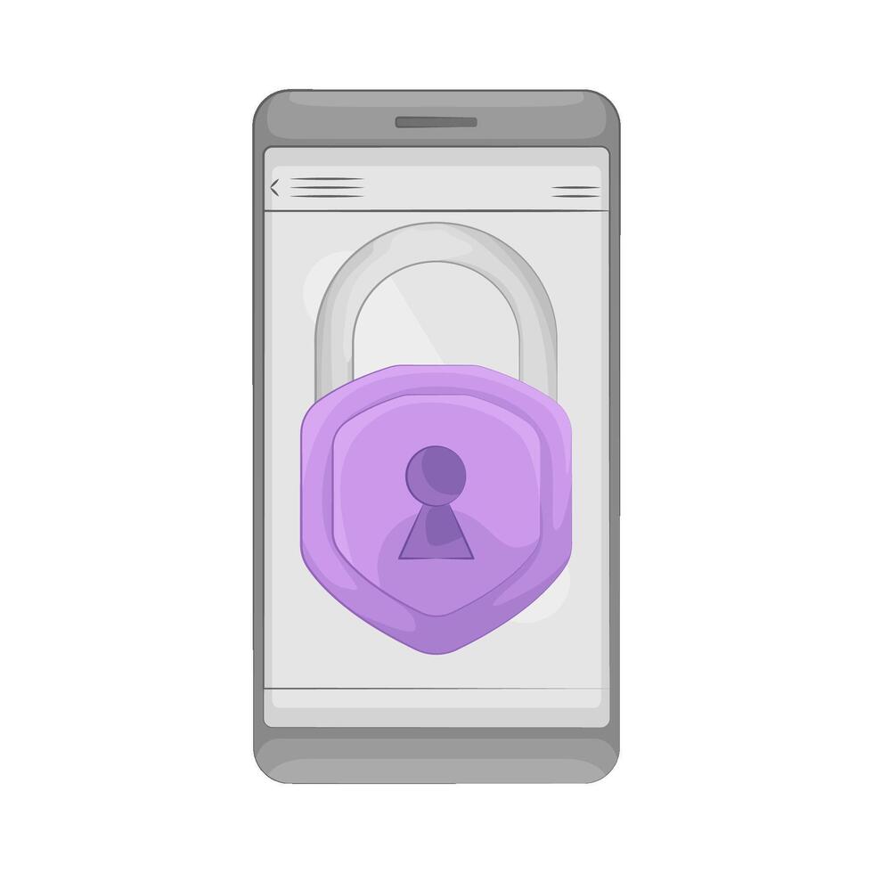 Secure Phone Lock illustration vector