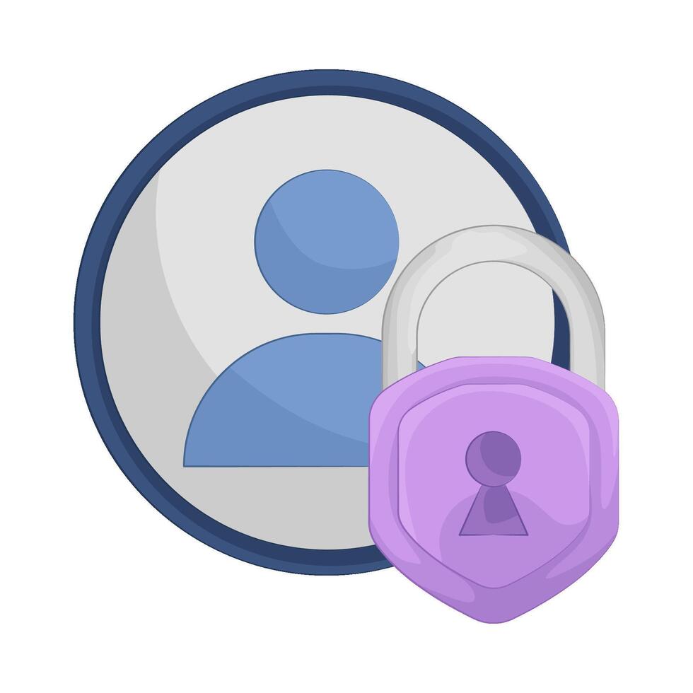 illustration of User Locked vector