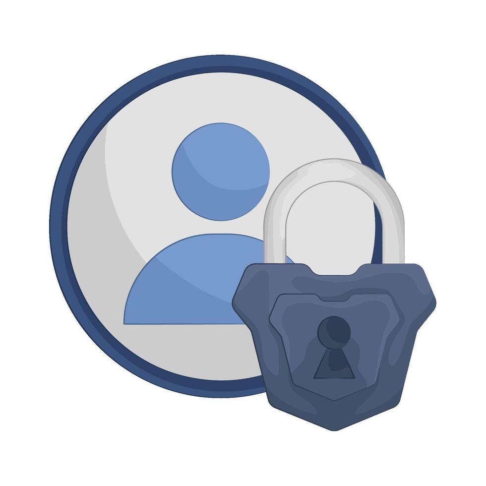 lock user illustration vector