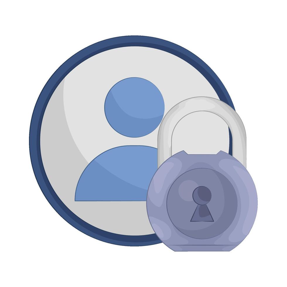 user lock illustration vector