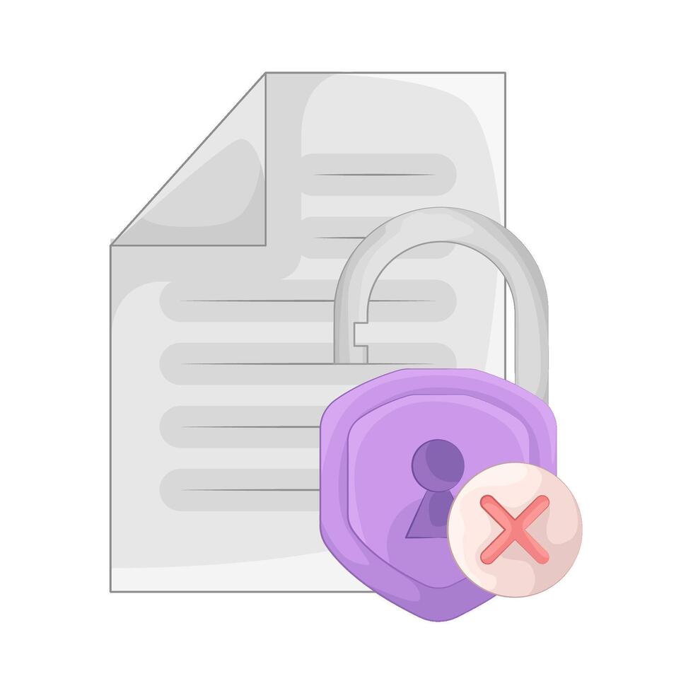 illustration of locked file vector
