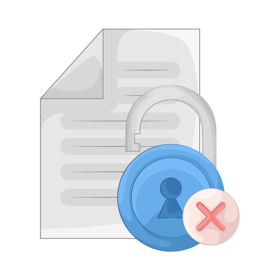 locked document illustration vector