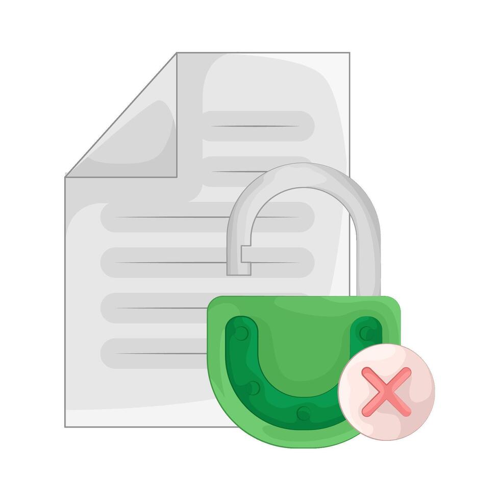 illustration of locked document vector
